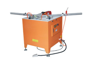 高效精准的晶钢门碳光门铝型材气动切割机 45度/90度切角利器